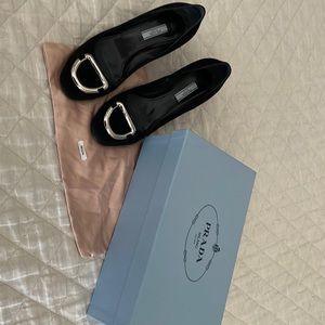 Prada black suede pumps, size 39